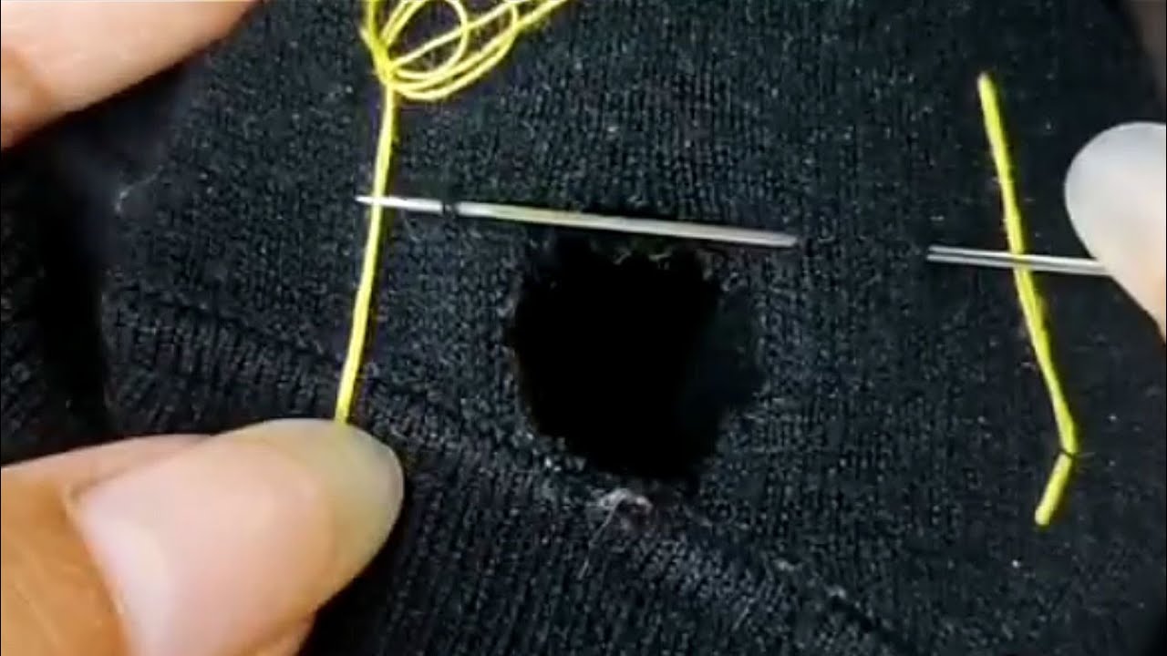 How to Perfectly Repair Holes in a Knitted Sweater at Home Without ...