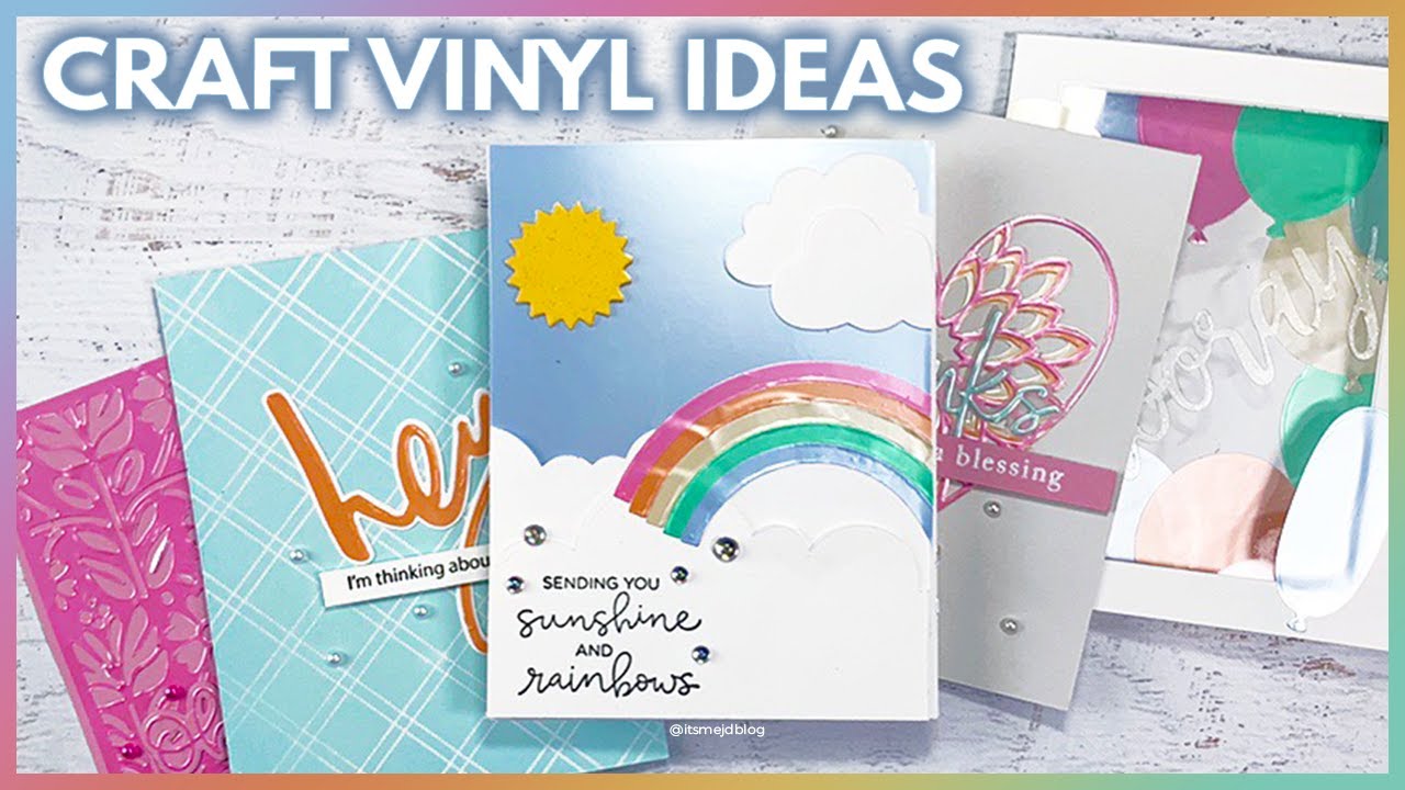 Craft Vinyl Ideas For Paper Crafts and Card Making 