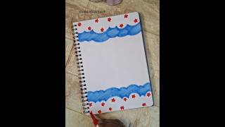 Easy Front page design for school college project ☁️🌹❤️🩵 #trending #shorts #viral
