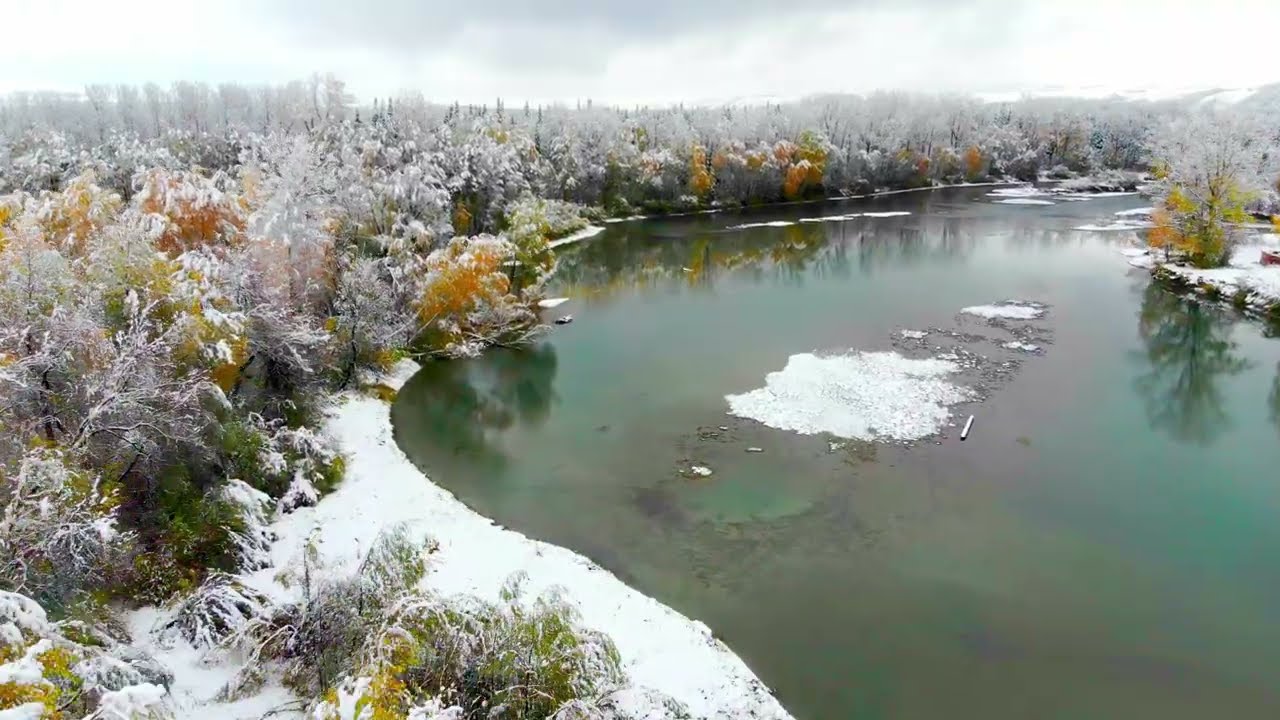 Алтай под первым снегом Alizbar Celtic harp /Melting snowflakes on her hand  съемки =Олег Баженов