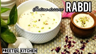 RABDI | easy 5 ingredients Indian dessert RABDI/RABRI | PREETI HABIB