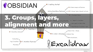 Obsidian-Excalidraw 1.2.0 Walkthrough Part 3/10: Groups, layers, alignment and more