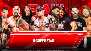 WWE 2K24  8 Man Superstar Match | Raw | Gameplay