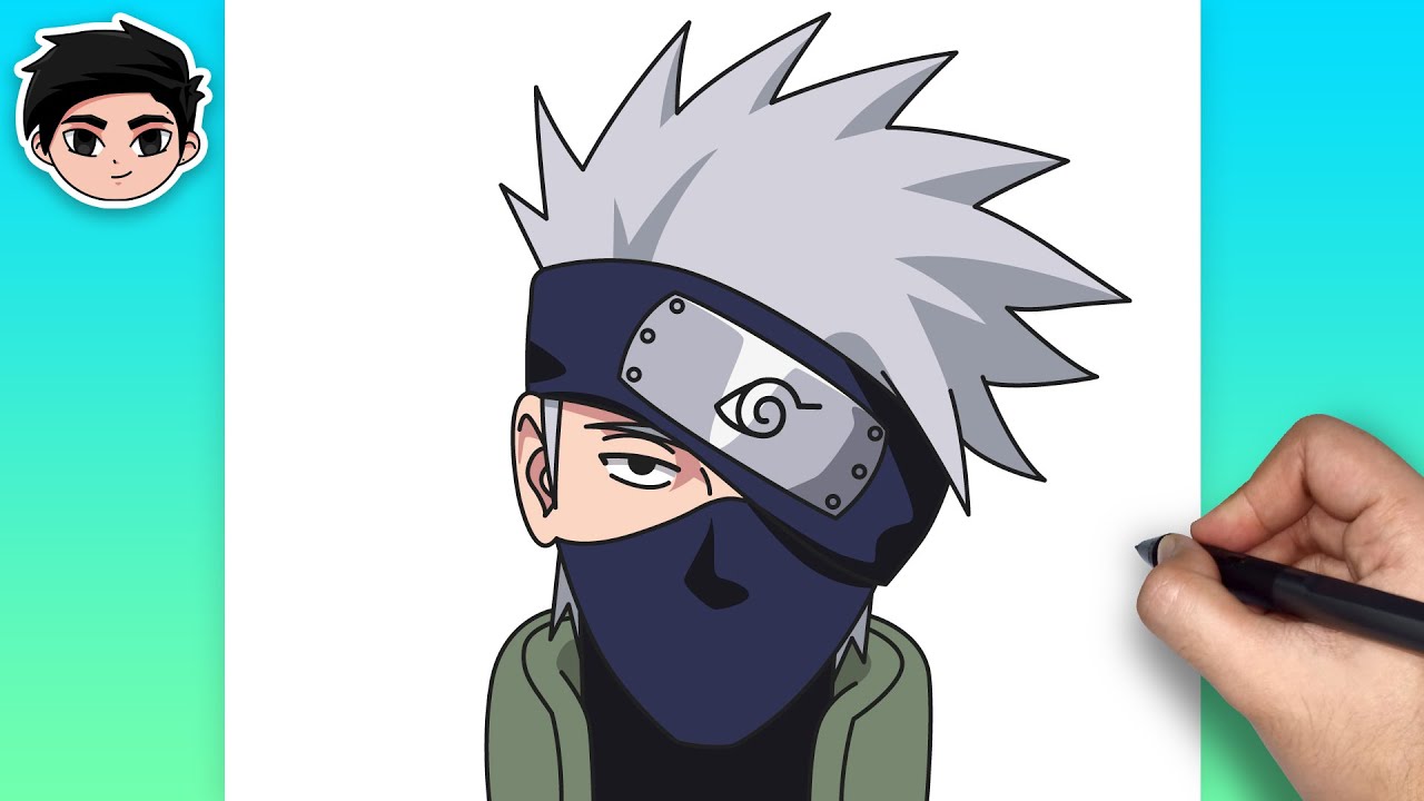 How To Draw KAKASHI HATAKE | Naruto - Easy Tutorial - YouTube