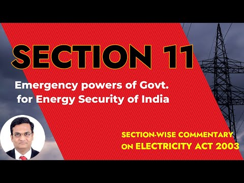 SECTION 11 Direction to Generating Companies I Section-wise Commentary of Electricity Act 2003