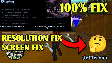 Screen fix for Gta san andreas Pc | 100% Working