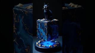 Shadow Velvet Cat 🐈⬛ | Dark ASMR Dessert Art | Midnight Elegance