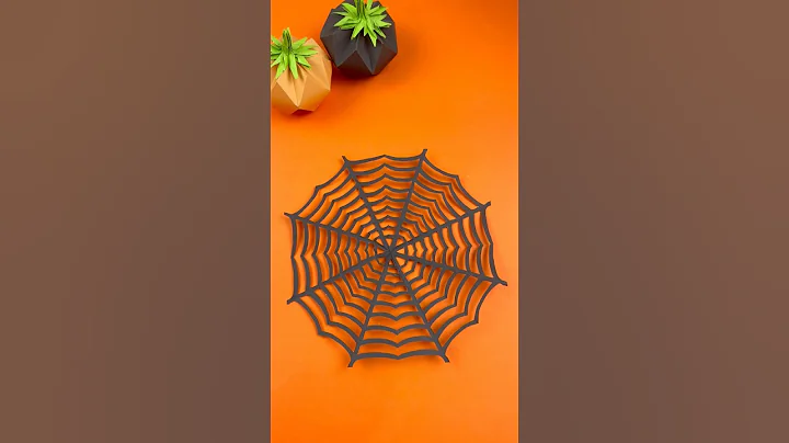 Paper Spider Web/ Halloween Crafts #shorts #diy #papercrafts #halloween2023 #youtubeshorts