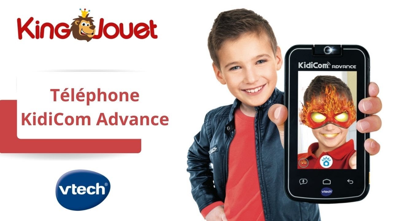 Téléphone KidiCom Advance blanc et rose VTech : King Jouet