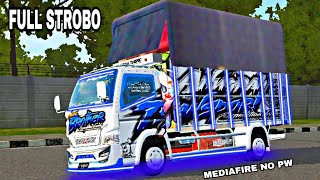 MOD BUSSID TRUCK CANTER FULL STROBO MEDIAFIRE NO PW FULL ANIMASI OLENG PARAH BANGET WOI