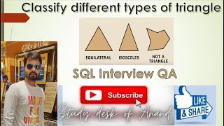 Identify Types of triangle using SQL query