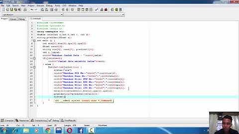 Tugas Dev C++ Perhitungan Nilai IPK. Array Function Menggunakan For