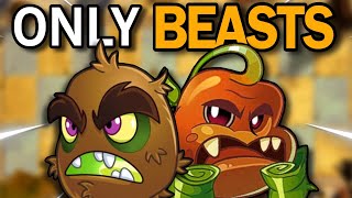 Can I Beat PvZ2 With Only BEASTS?...