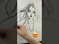 Loose hair style pencil drawing #art #drawing