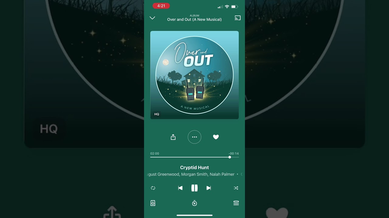 Entire Over and Out (A New Musical) Playlist