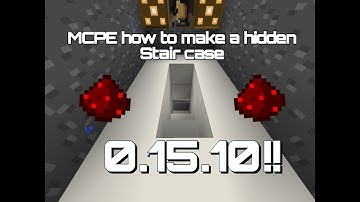 MCPE redstone tutorial 0.15.10: how to make a 1x3 hidden stair case