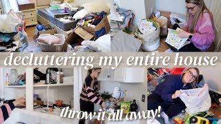 DECLUTTERING MY ENTIRE HOUSE! decluttering, organizing and cleaning | whole house declutter 2024!