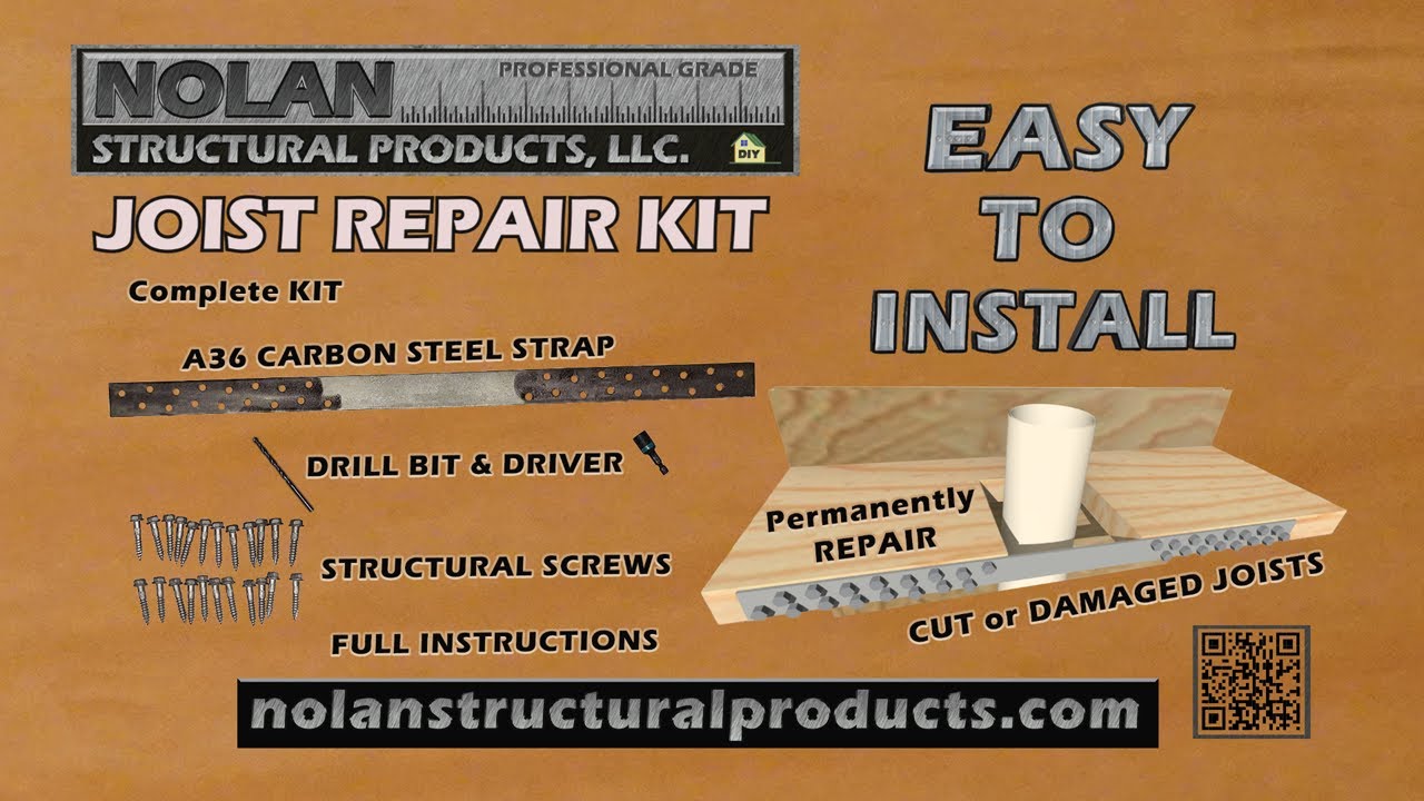 Joist Repair Kit from Nolan Structural Products Fixes Damaged and Cut Joists with Easy Install