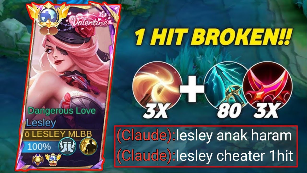 LESLEY 1HIT NO COUNTER BUILD TERSAKIT DAMAGE GAK NGOTAK | MOBILE LEGENDS BANG BANG