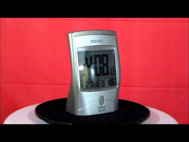 Seiko QHR001SLH Get up and Glow R-Wave Atomic Alarm Clock - YouTube