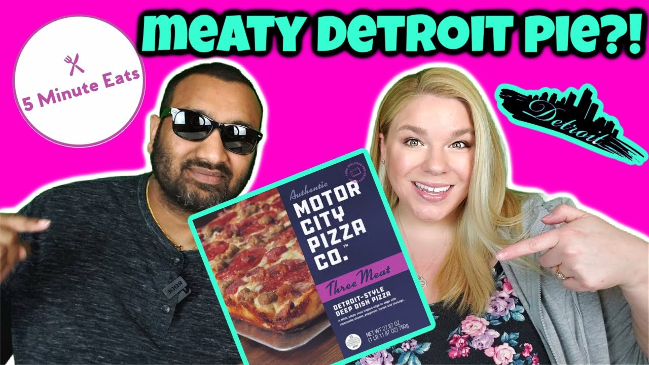 Motor City Pizza Co Three Meat Review YouTube