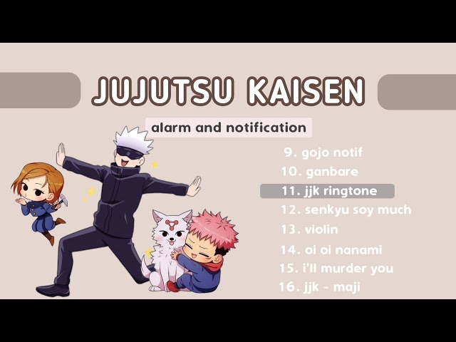 Jujutsu Kaisen anime ringtones (alarm and notification sound) 🖤🔔 class=