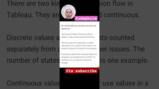 difference between discrete and continuous | tableau interview questions #tableau #shorts