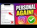 How to Switch Back to a Personal Instagram Account 🔄 [2026 Update]