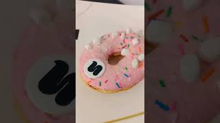 Sweet strawberry donut