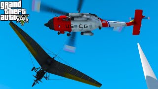 GTA 5 Helikopter-Bergung – Küstenwache transportiert abgestürztes Ultraleichtflugzeug von Windkra... screenshot 3