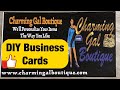 DIY Business Card/Cricut
