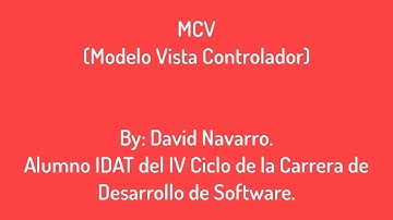 Modelo Vista Controlador y el Patrón DAO.