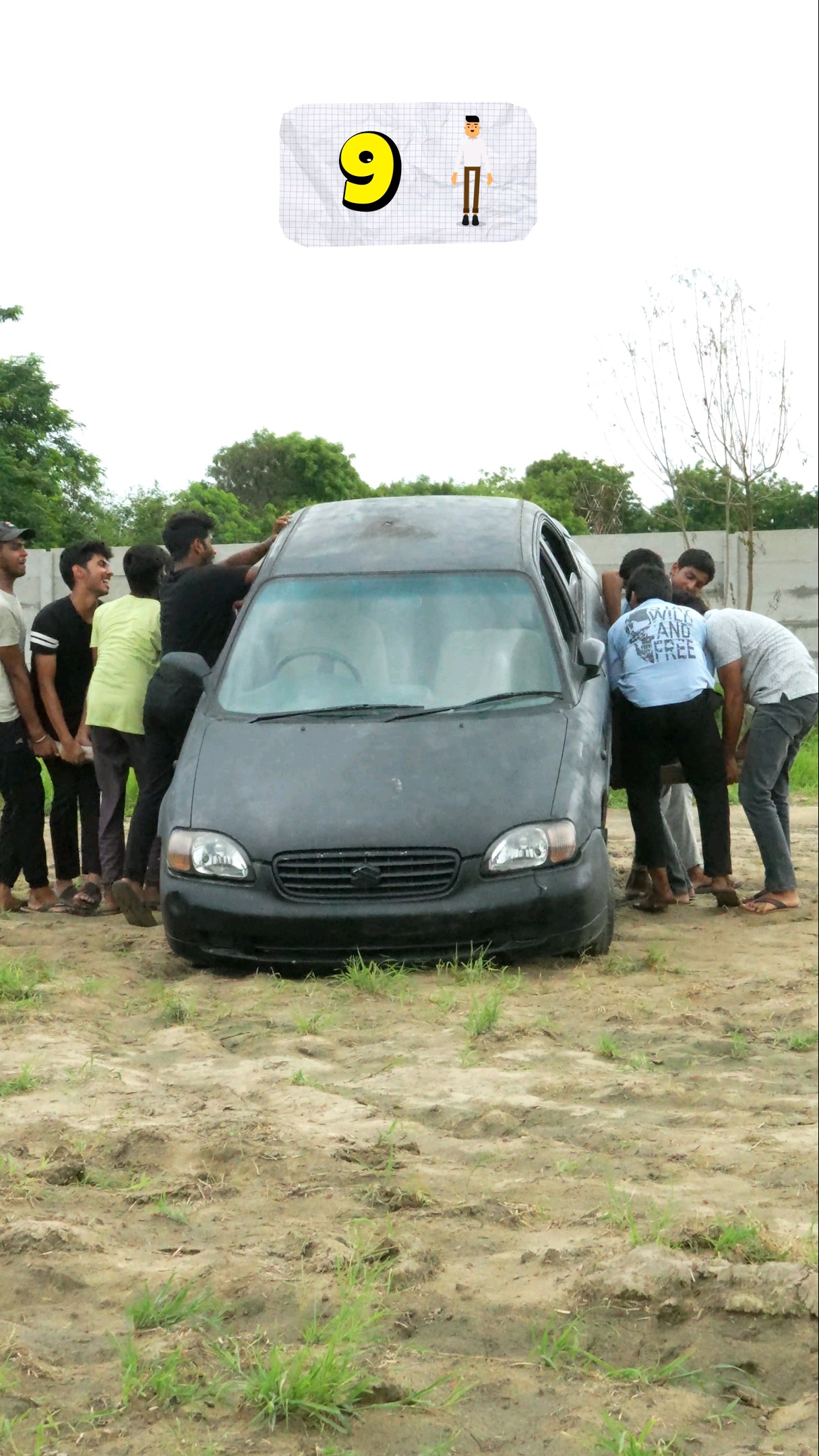 How many people lift a car ? #shorts #bluebox