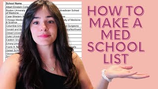 How to Make a Med School List