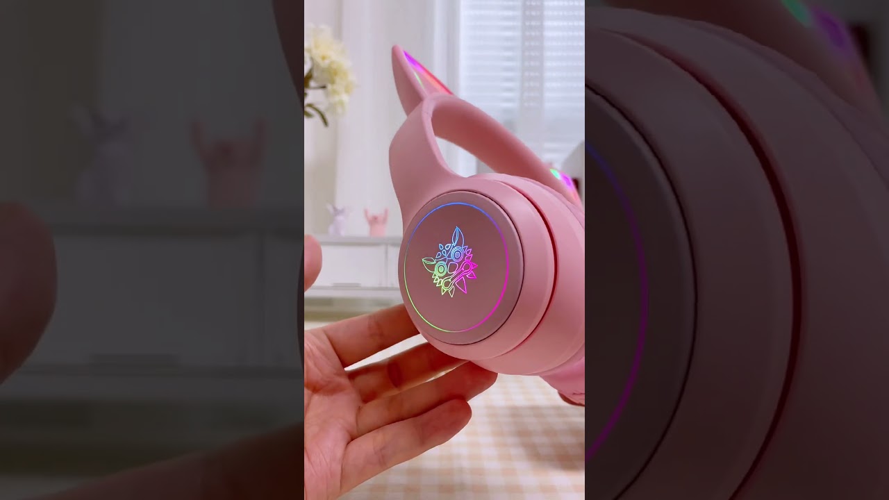 Onikuma B90 RGB Cat Ear Bluetooth 5.0 Wireles Gaming Headset