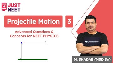 Projectile Motion-3 | Advanced Questions & Concepts for NEET PHYSICS | Physics | JUST NEET | MSD Sir
