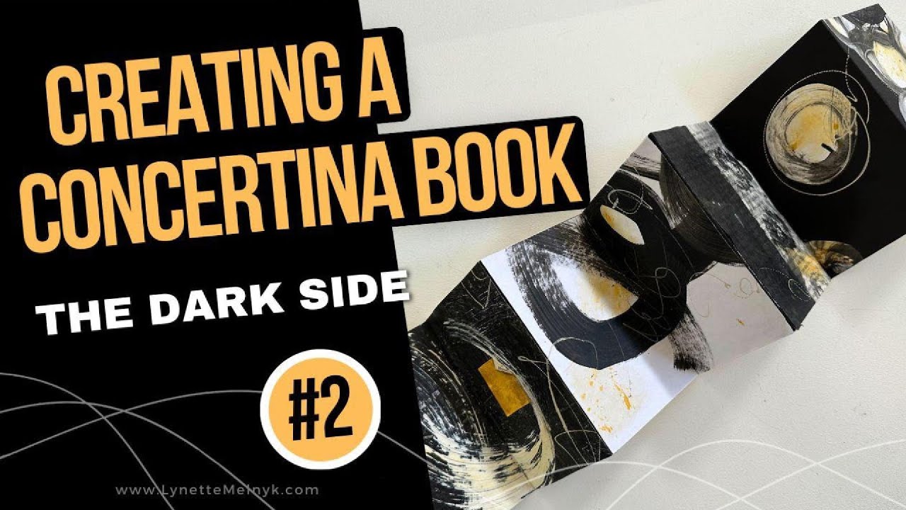 Creating a Concertina Book using Abstract Paintings Part 2: The Dark Side ;)