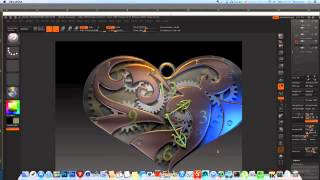 final rendering of  Heart pocket watch in zbrush pt4