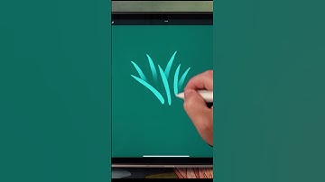 PROCREATE TUTORIAL high detail grass process #digitalilustration #digitalart #drawingtutorial