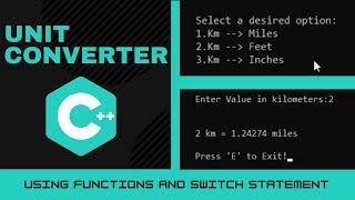 How to make Unit converter in C++ screenshot 3