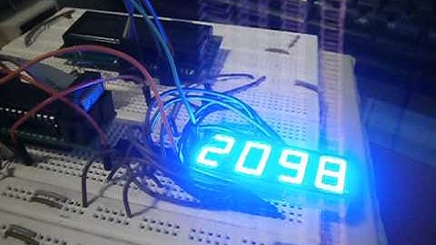 4-digit 7-Segment Display  using SPI and SW debounce [ATmega32]