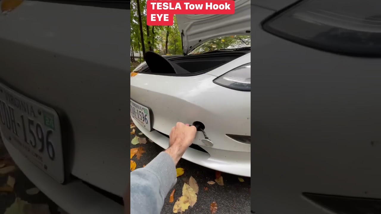 Tesla Model 3 Front Bumper Tow Hook Cover - Left Driver Side, Pure Black, Fits 2017-2019 Models - View #12