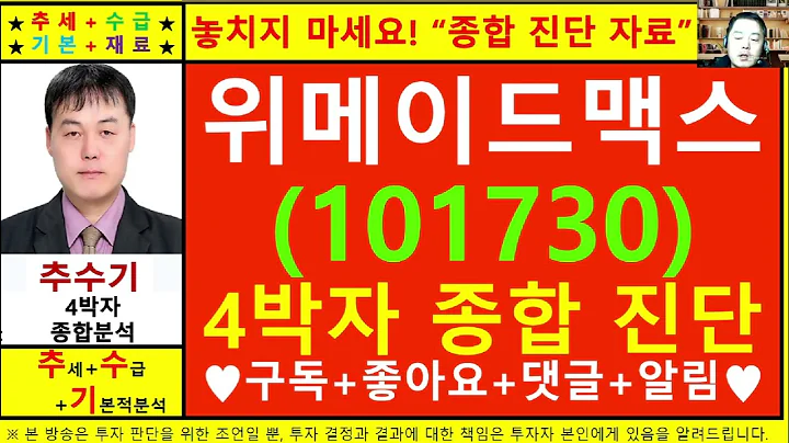 위메이드맥스(101730)종목진단및향후주가전망 추수기(추수)전문가