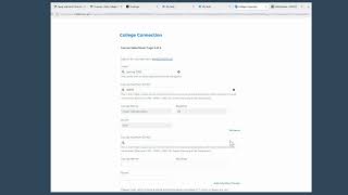 Submitting the College Connection Request Form