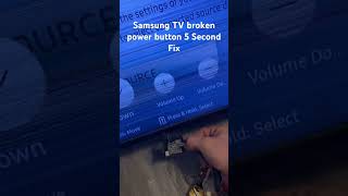 Samsung TV is Notorious for these power buttons breaking off, here’s a 5 second fix too your issue.