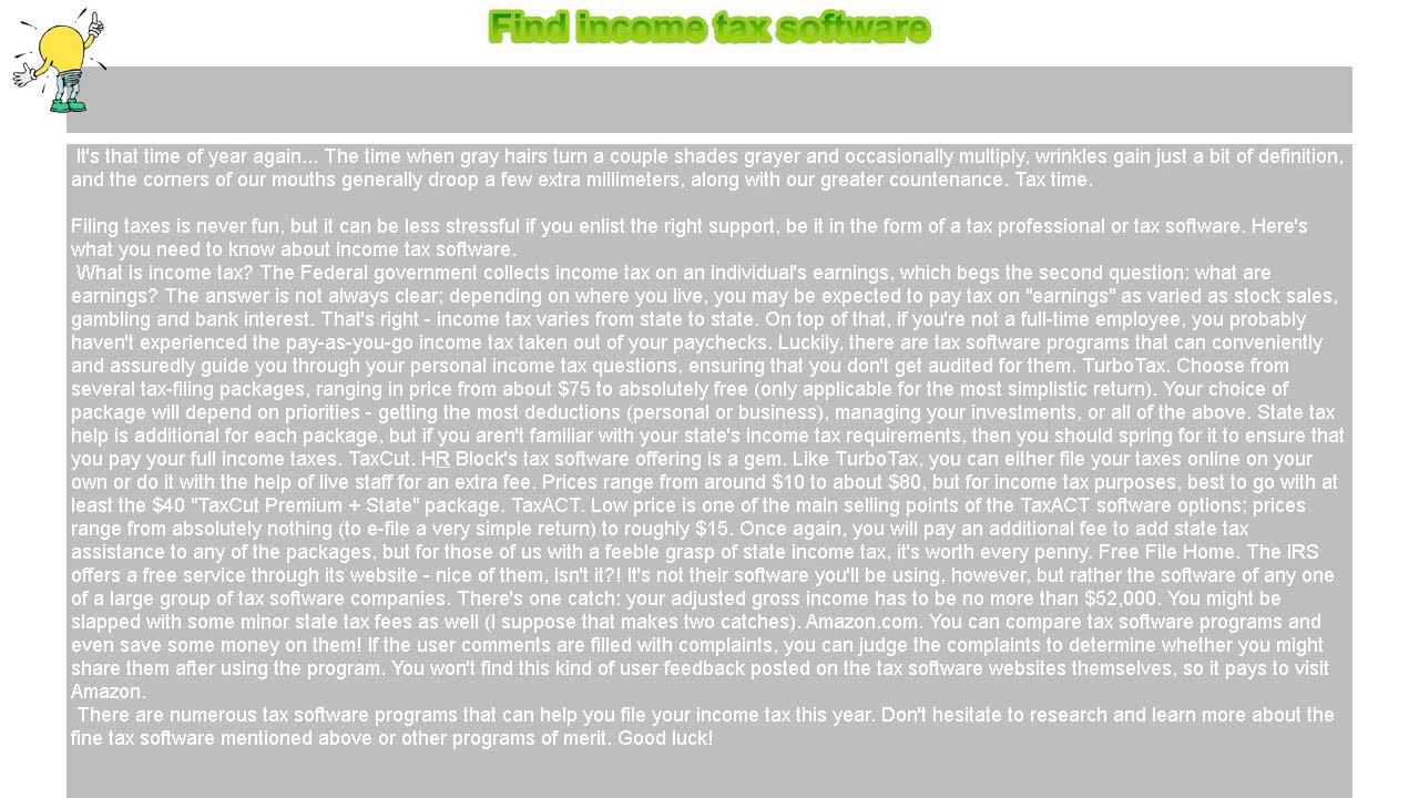 how-to-find-income-tax-software-youtube