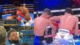Rafael Espinoza gets caught CHEATING HOSPITALIZING Robeisy Ramirez with ELBOWS Breaking his EYE Bone