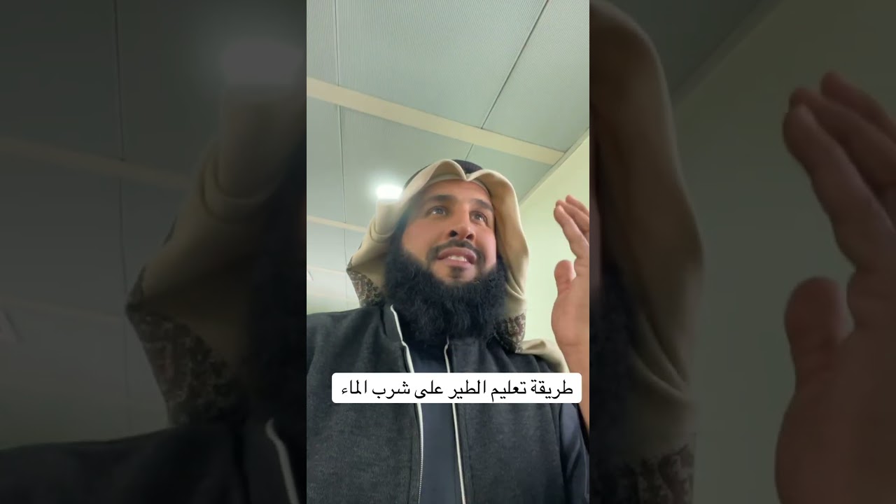 طريقة تعليم الطير على شرب الماء 