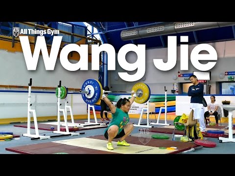 Wang Jie (69kg China) 100kg Snatches Training Session 2015 Junior Worlds