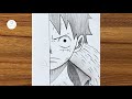 How to draw Monkey D. Luffy || Easy anime drawing step by step || Easy Luffy drawing